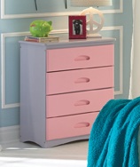 Girls Bedroom Pink and Purple Dresser