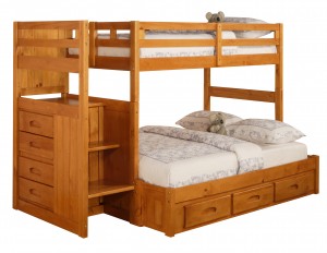 Honey Full Size Bunk bed with stairs