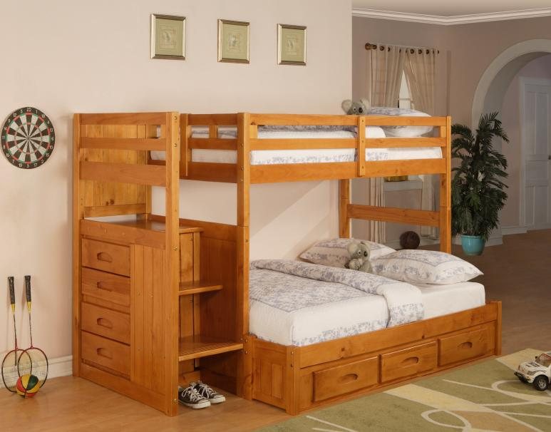 Honey Ranch Staircase Bunk Bed Kfs S, Ranch Bunk Bed