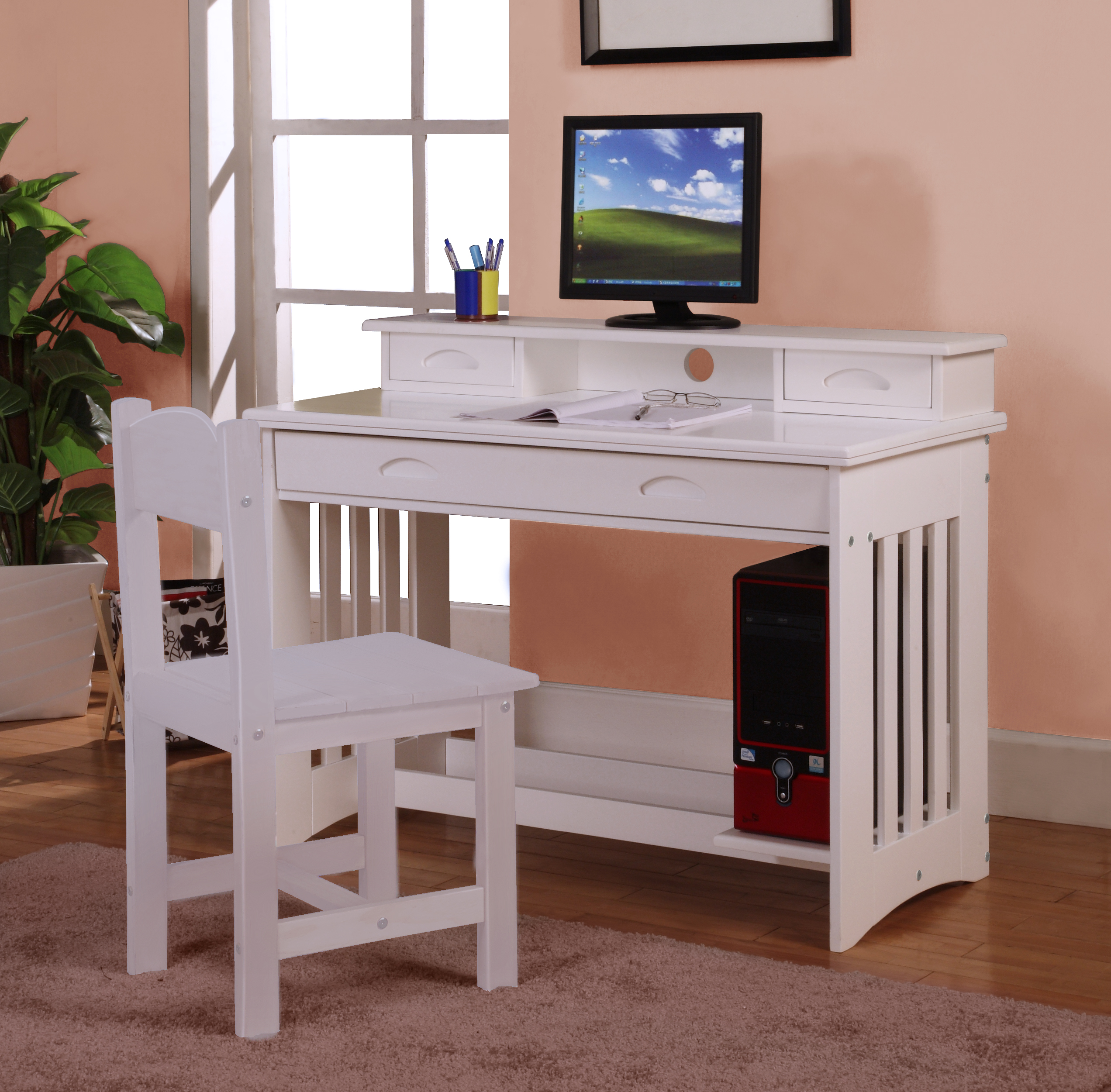 Discovery World Furniture White Desk With Hutch Kfs Stores