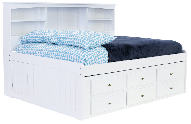Discovery World Furniture White Full, Twin Roomsaver Bed
