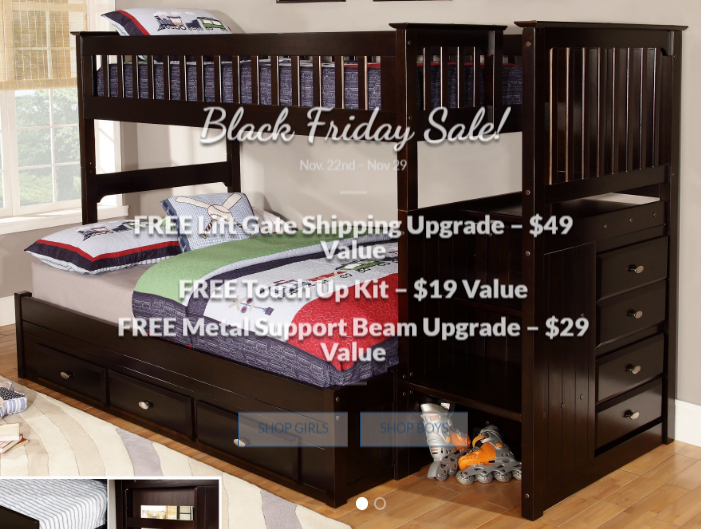 Cyber Monday Furniture, Bunk Beds Black Friday Deals