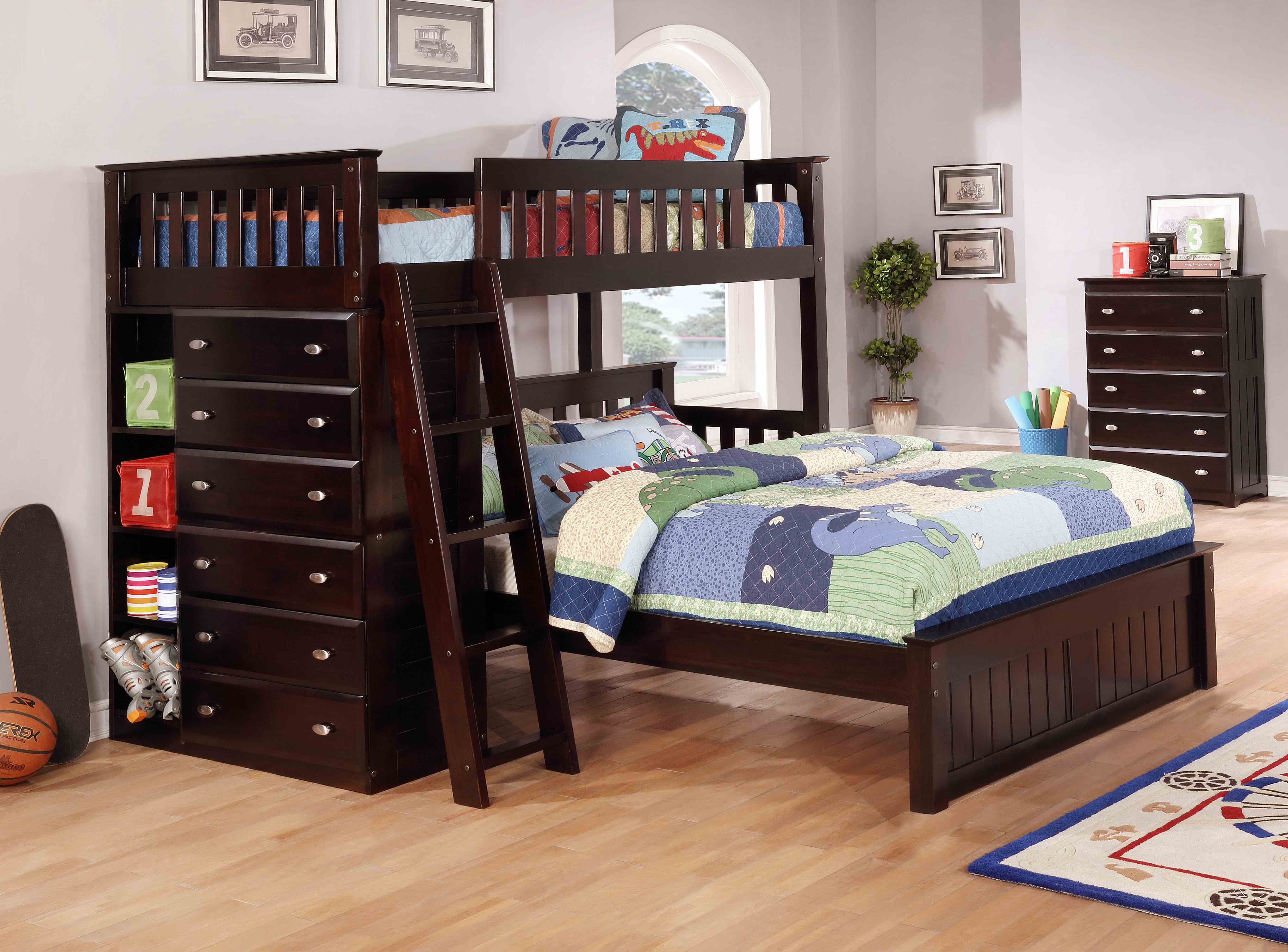 Espresso Loft Bed Kfs S, Discovery Twin Over Full Bunk Bed