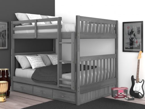 Full Over Full Wood Bunk Beds
